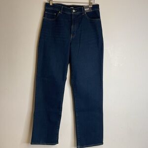 Express Women Modern‎ Straight Super High Rise Dark Wash Blue Jeans Size 10R